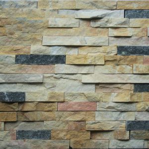 Đá ghép ốp tường màu vàng đen VDG019